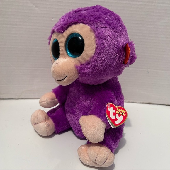 TY BEANIE BOOS - GRAPES the 10” the purple MONKEY - Picture 9 of 9